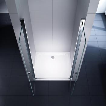 Preview: Glas Concept 24 - Nischentür - Nischendusche - Pendeltür - Hebe/Senkmechanismus - 6mm ESG - Variation (100x195cm)